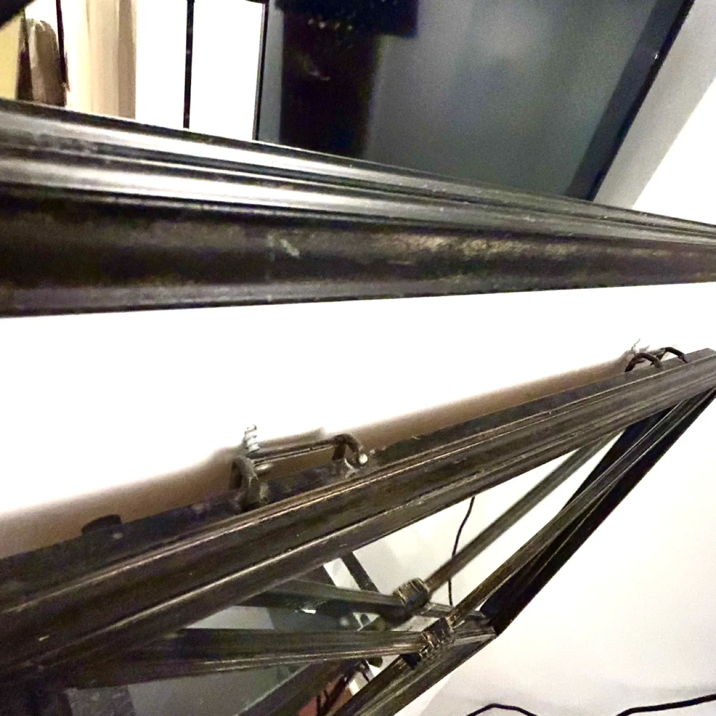 Lot of 5: 3 Wall Shelves & 2 Cast Iron Mirrors Set image indicator(6)