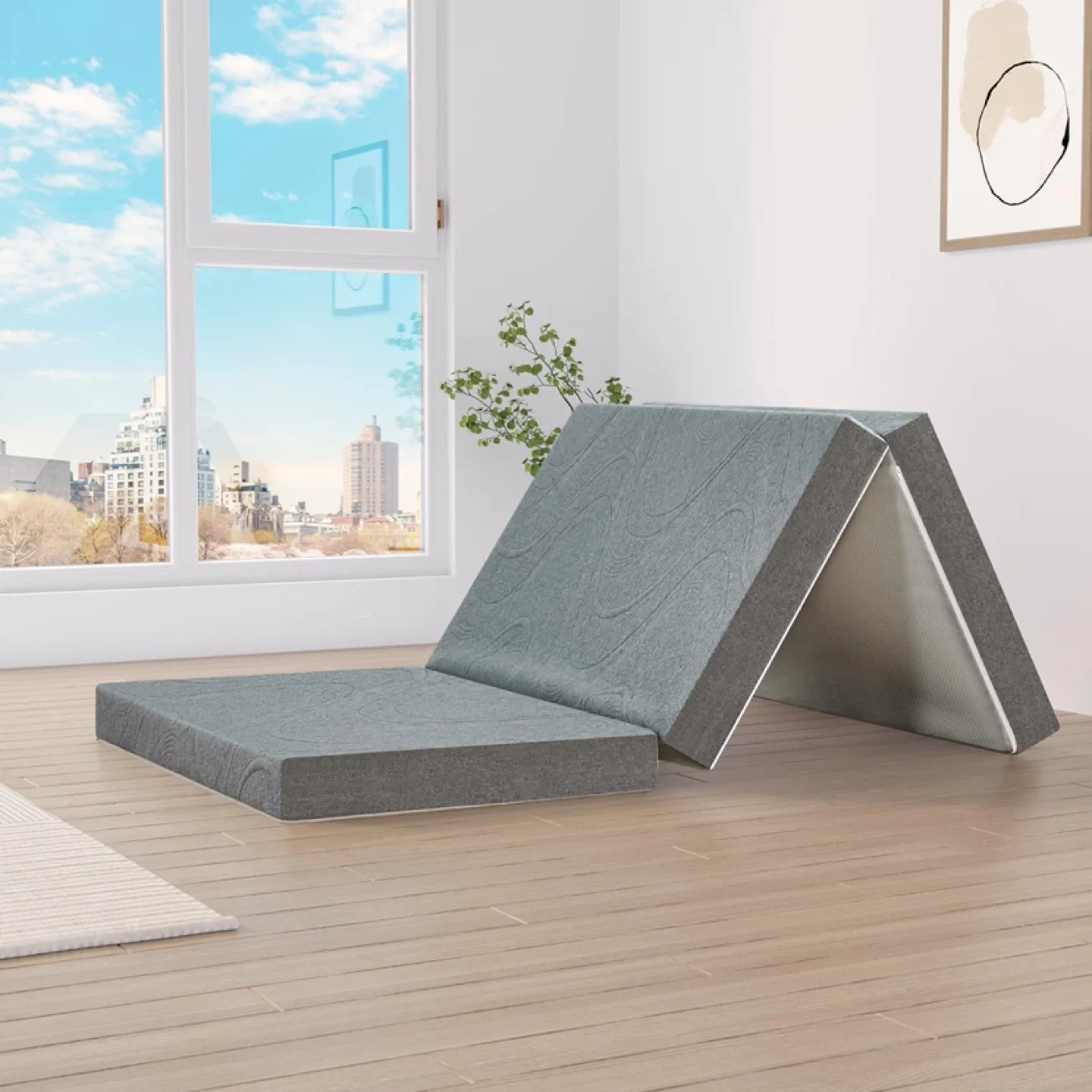 Twin Foldable Mattress,6 Inch Tri-folding