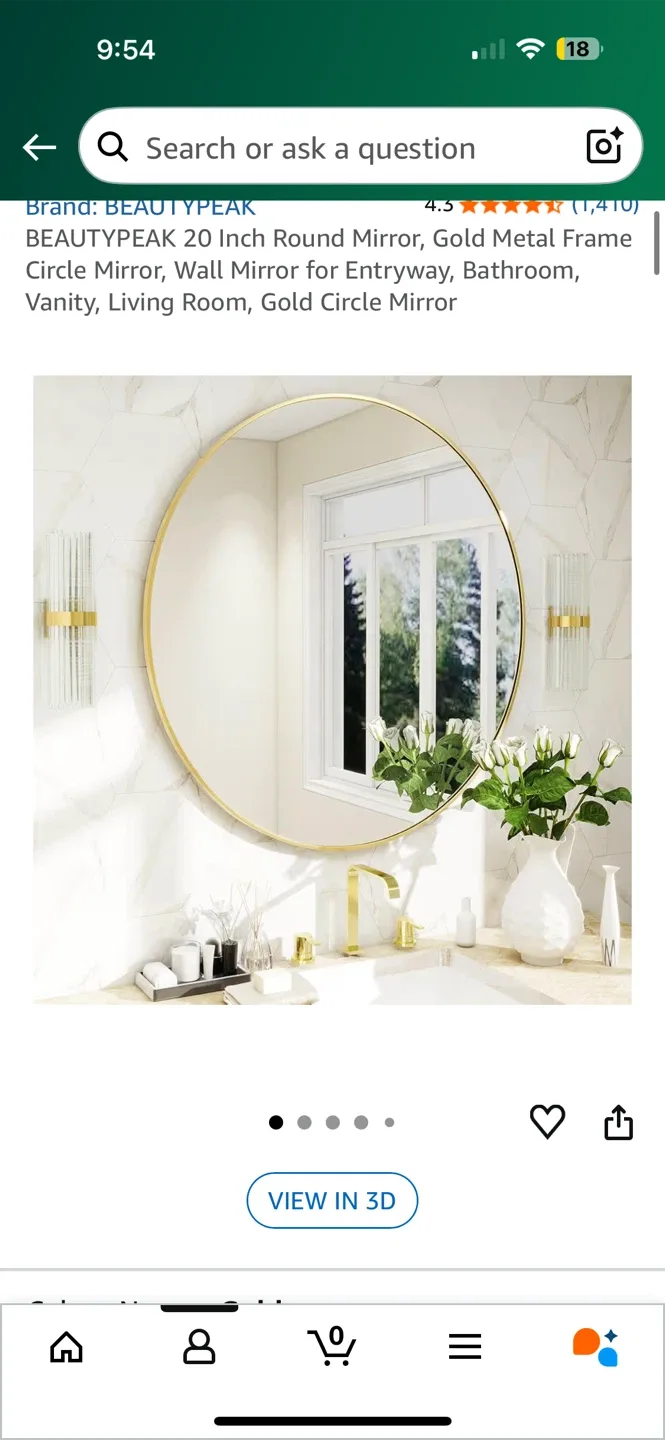 20-Inch Round Gold Mirror image indicator(2)