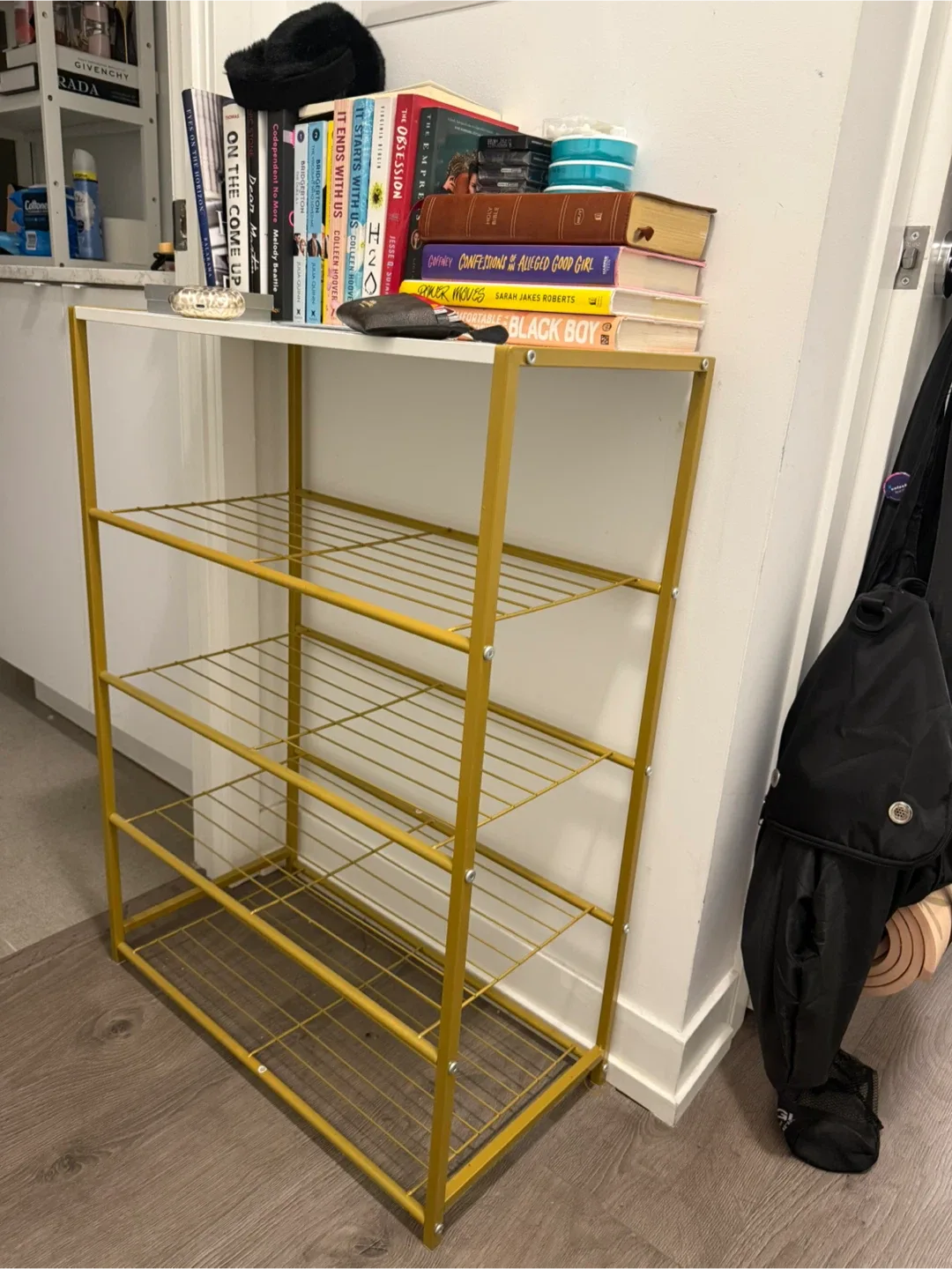 5-Tier Shoe Rack - Gold