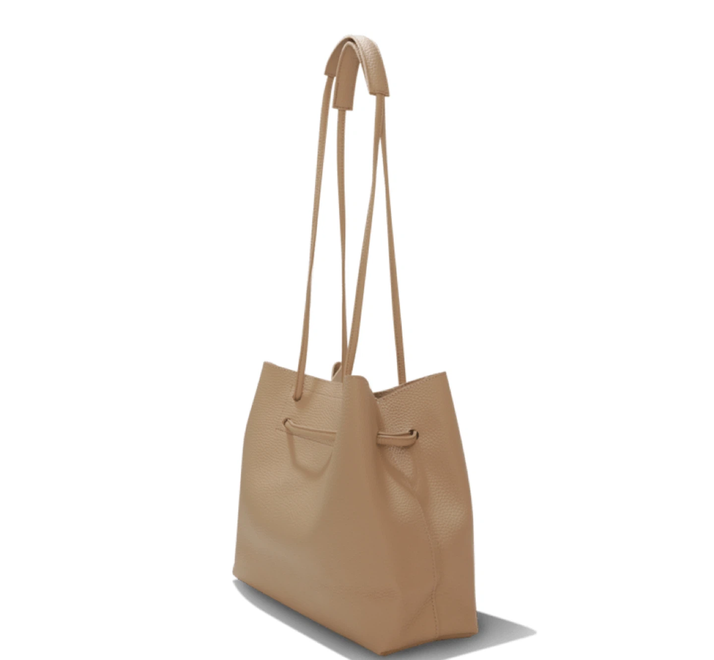 Vegan leather slouchy bucket bag