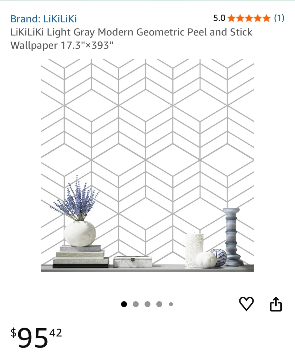 LiKiLiKi Peel and Stick Wallpaper - 4 Rolls image indicator(2)