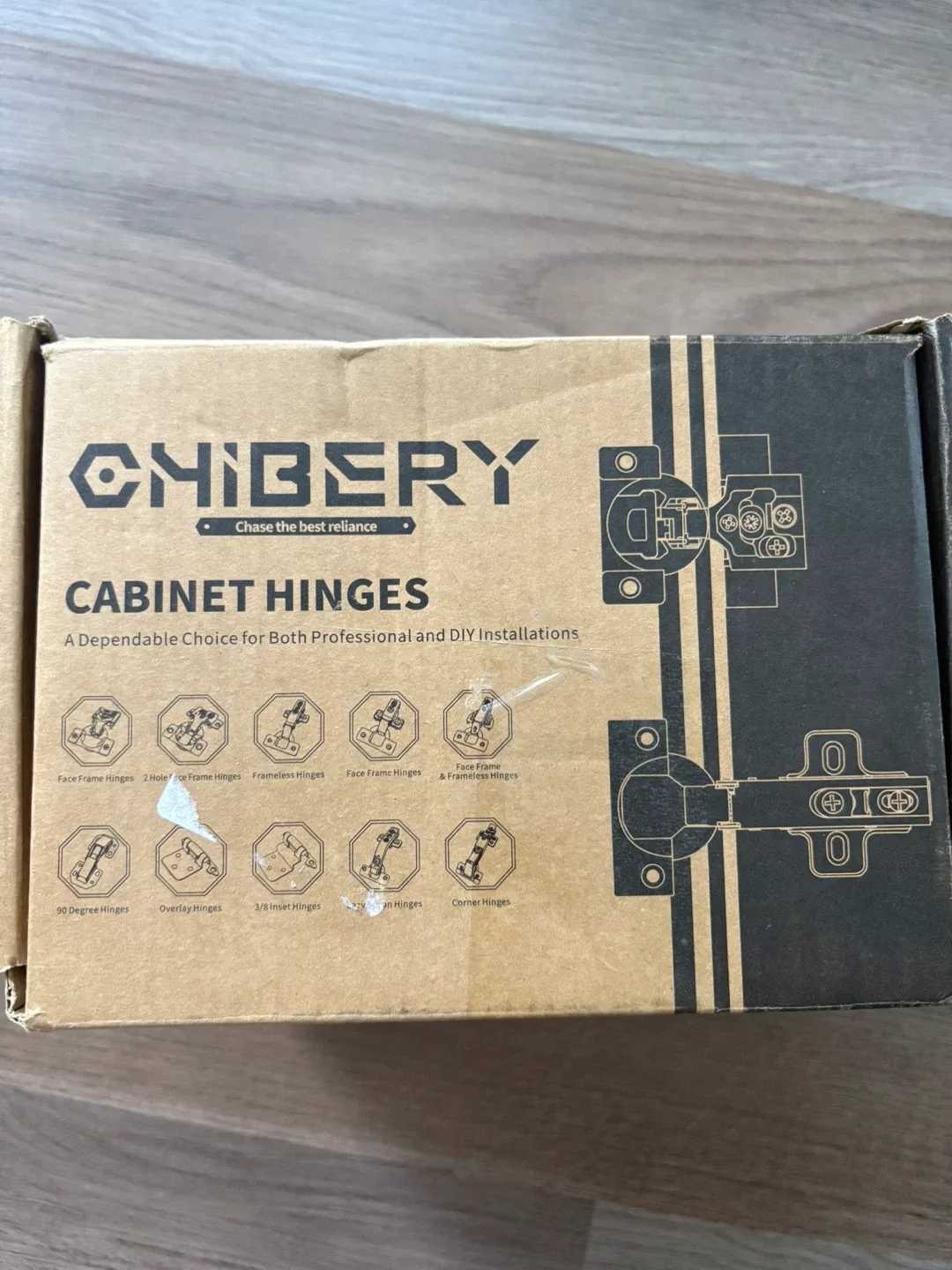 New Chiberry Cabinet Hinges 20 packs image indicator(4)