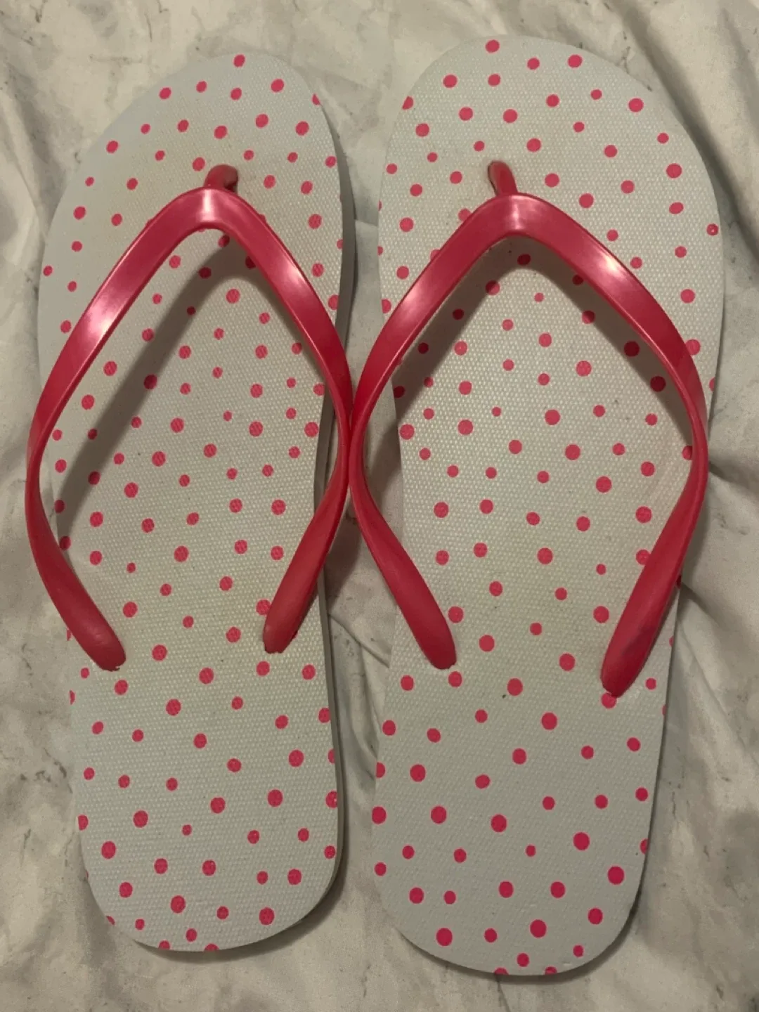 Polka Dot Flip Flops