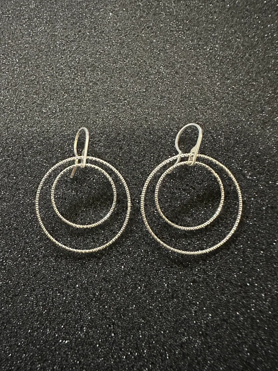 Sterling Silver 925 Double Hoop Earrings image indicator(3)