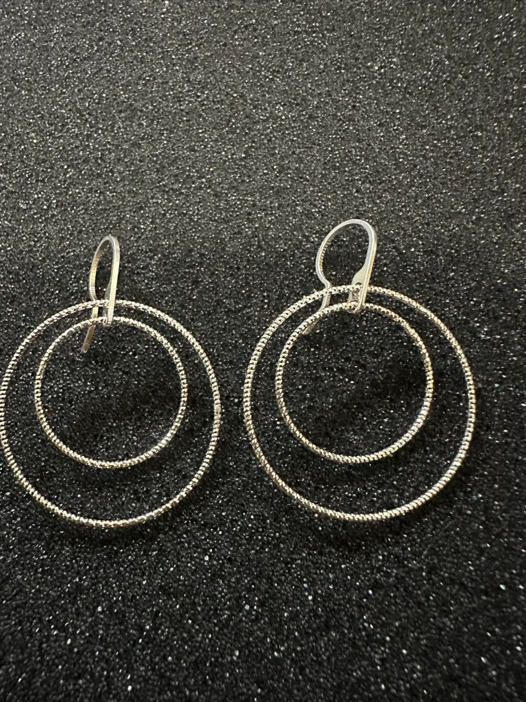Sterling Silver 925 Double Hoop Earrings