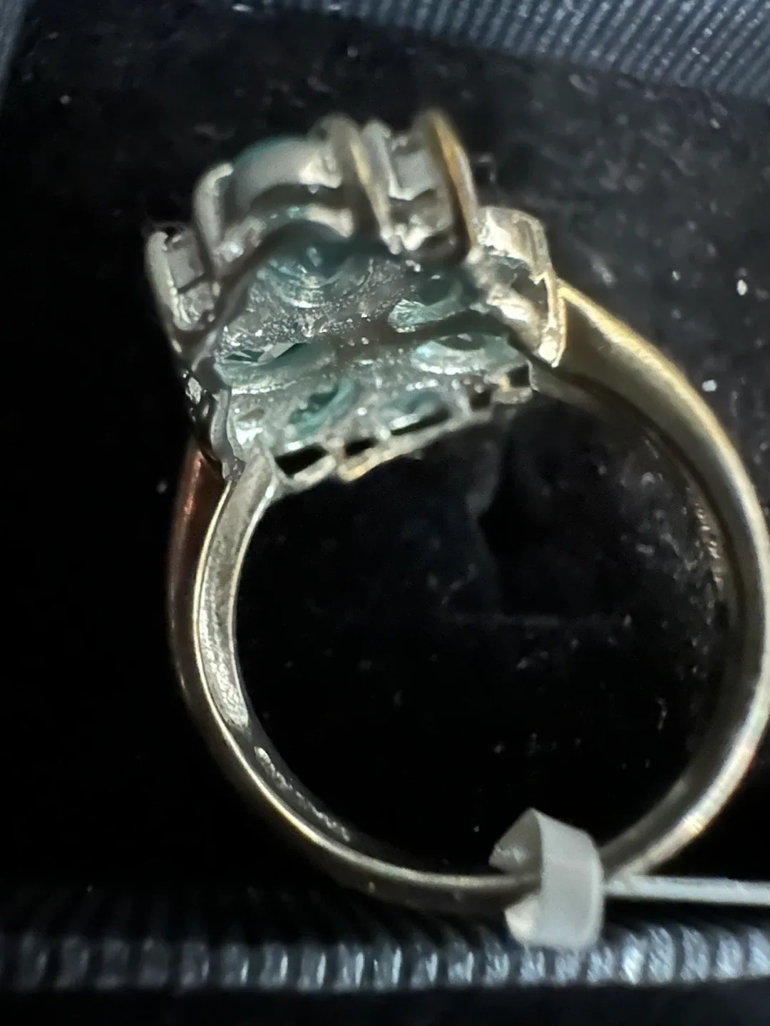 Sterling silver Blue natural stone Ring size 6 image indicator(2)