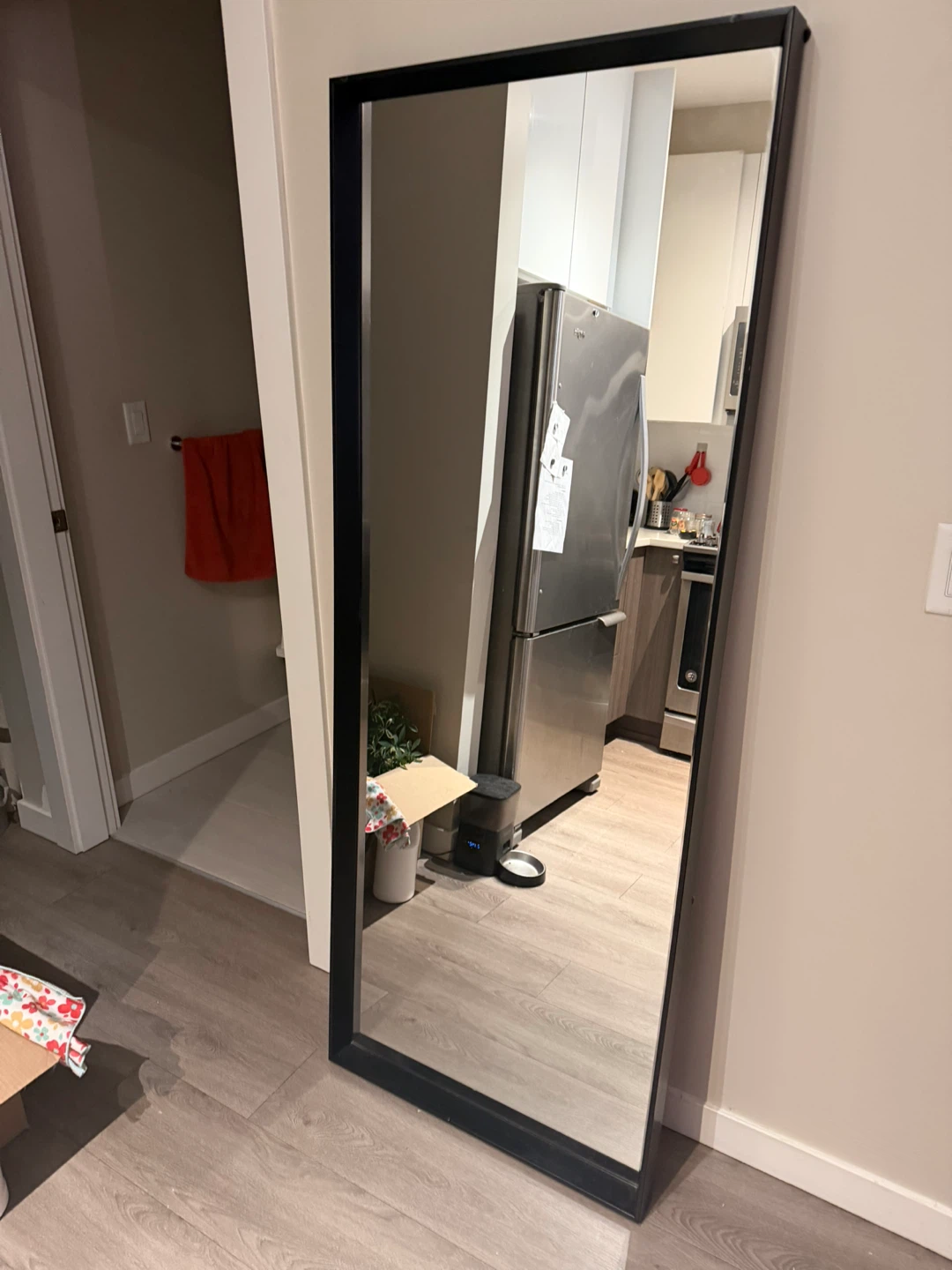Full Length Black Framed Mirror - photo 2