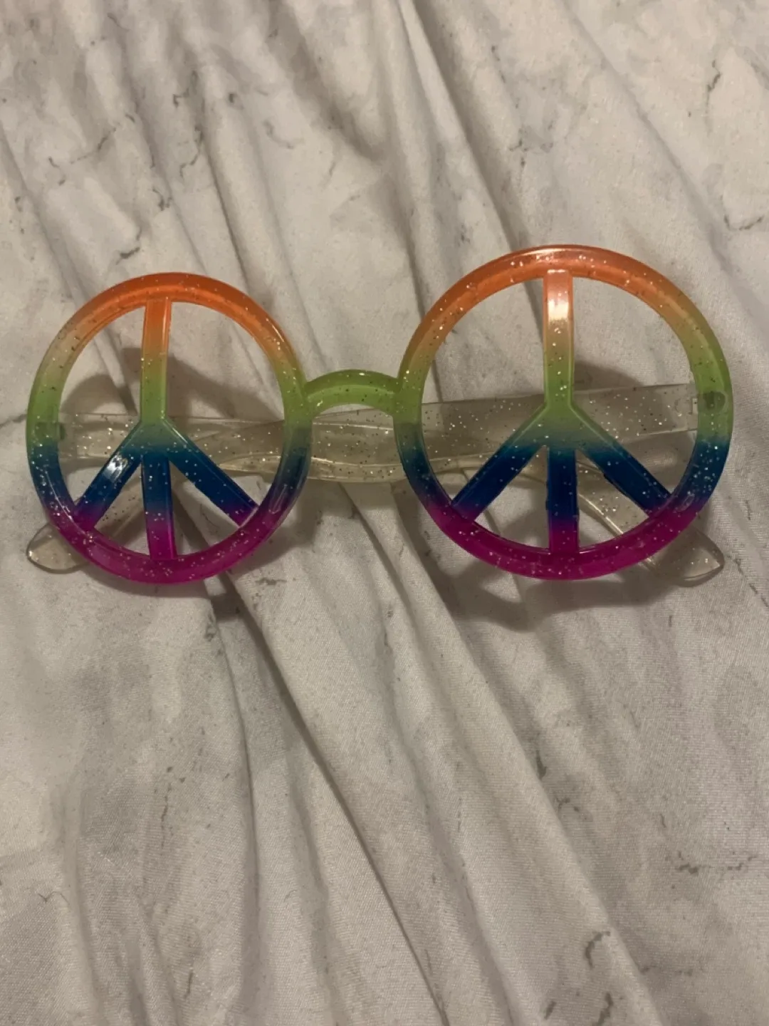 Rainbow Peace Sign Glasses