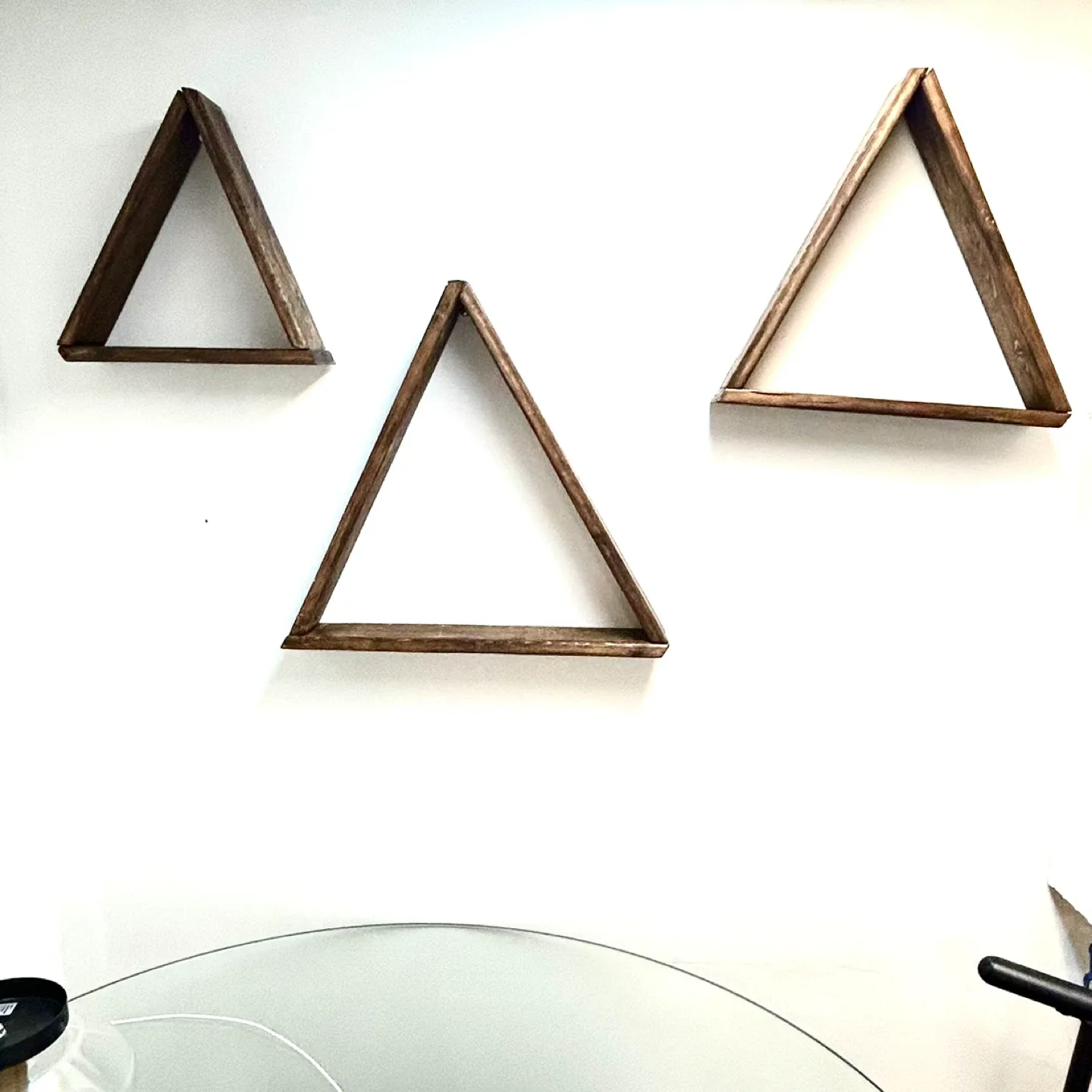 Triangle Wall Shelves - Set of 3