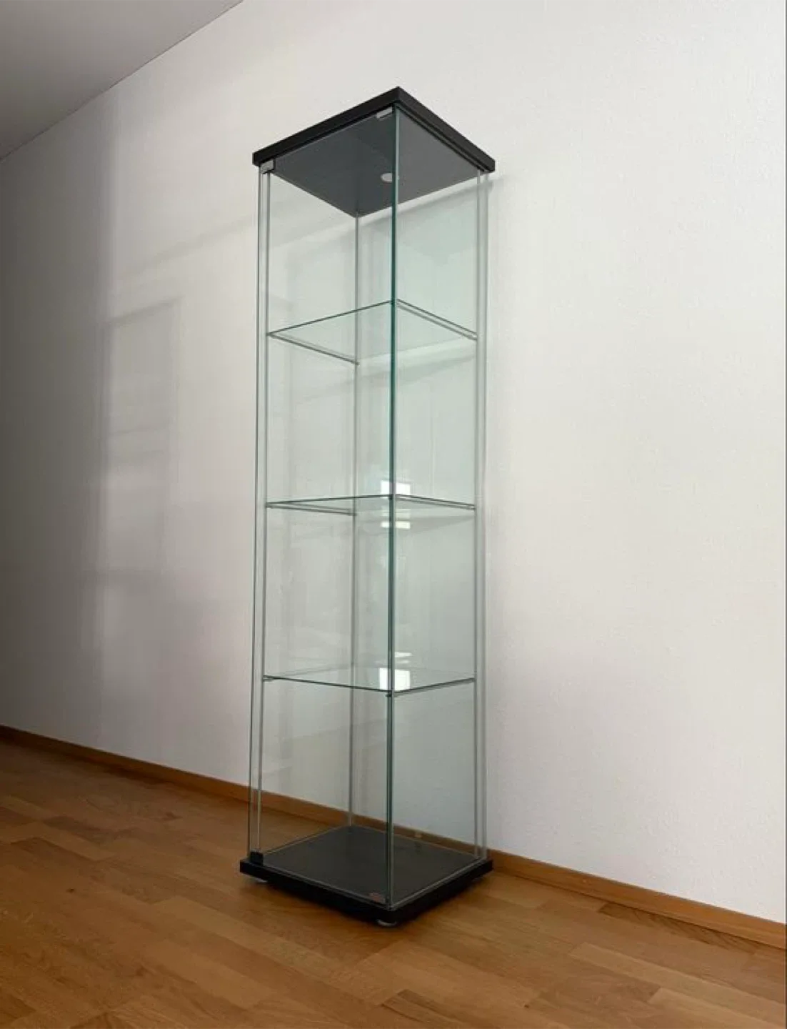 Tall Glass Display Cabinet Vitrine IKEA Modell Detolf