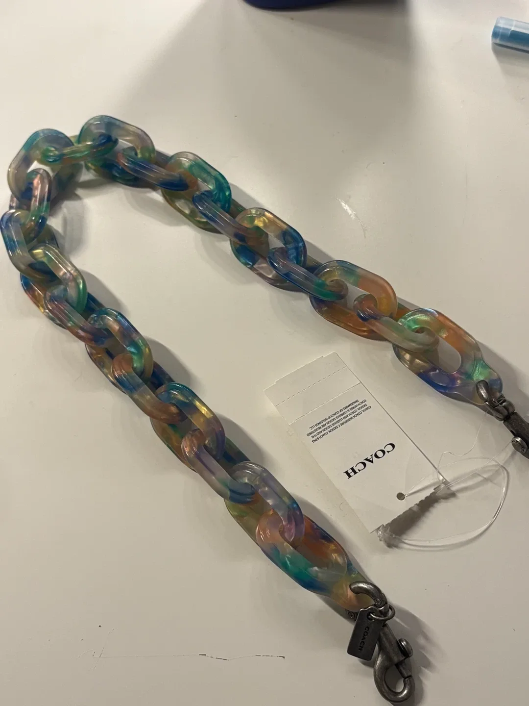 Coach Resin Chain Strap - LH/Blue Multi image indicator(2)