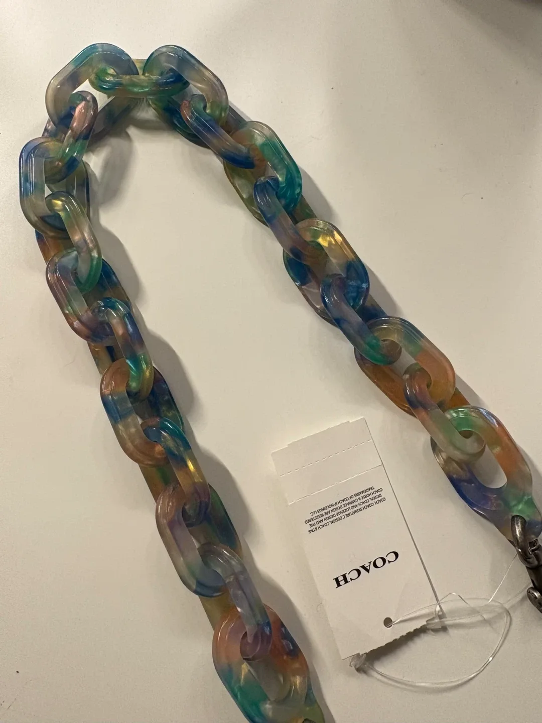 Coach Resin Chain Strap - LH/Blue Multi