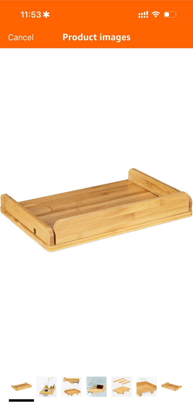 Bamboo Bedside Shelf - Natural Finish - photo 3