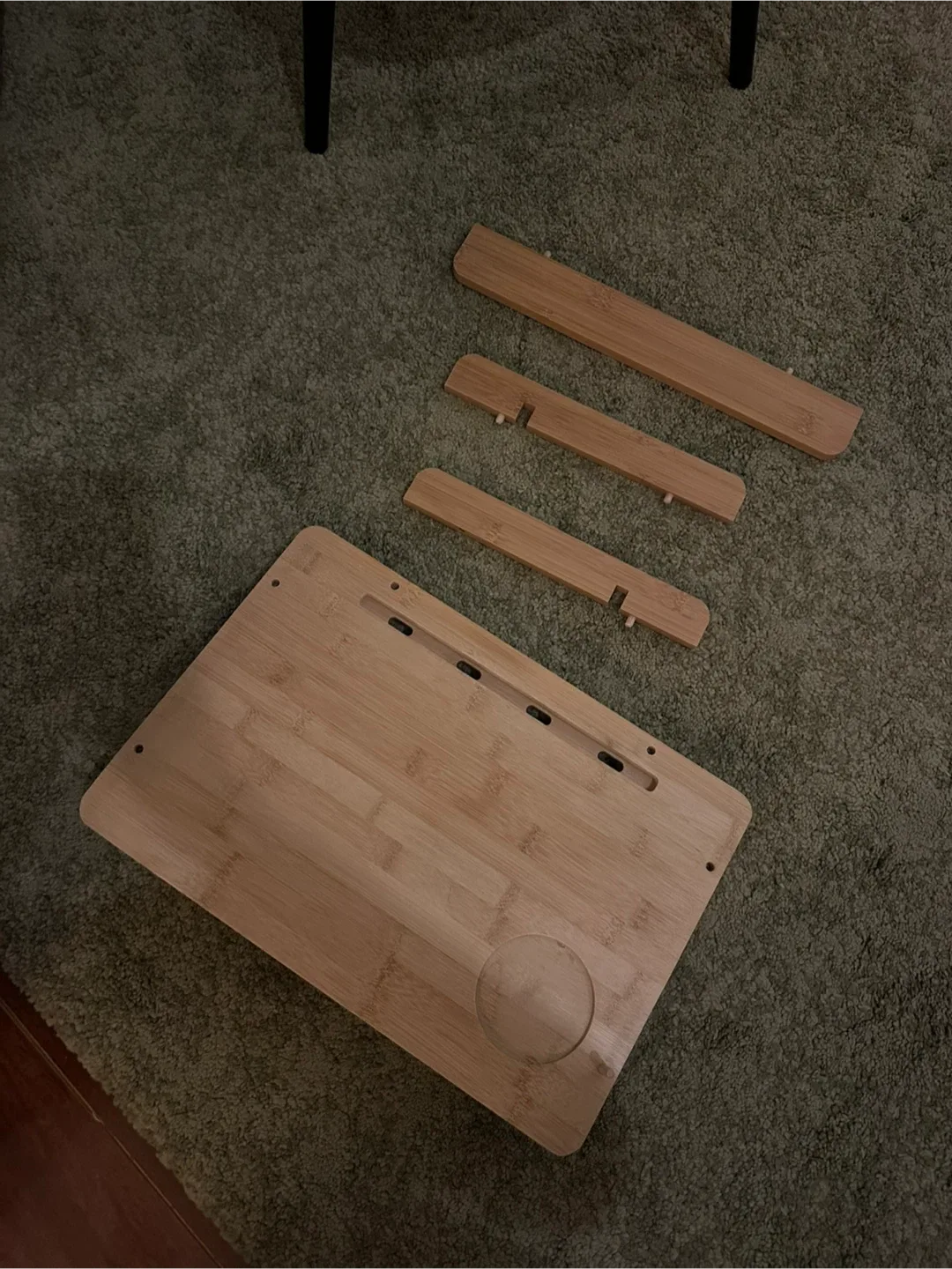 Bamboo Bedside Shelf - Natural Finish