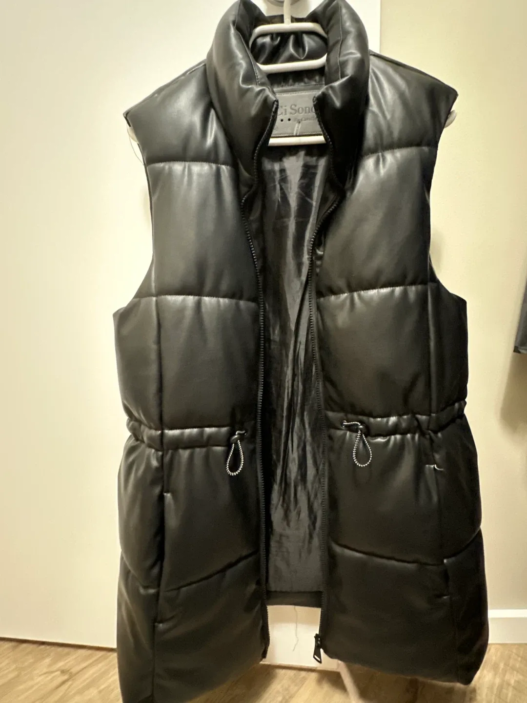 Ci Sono Black Puffer Vest