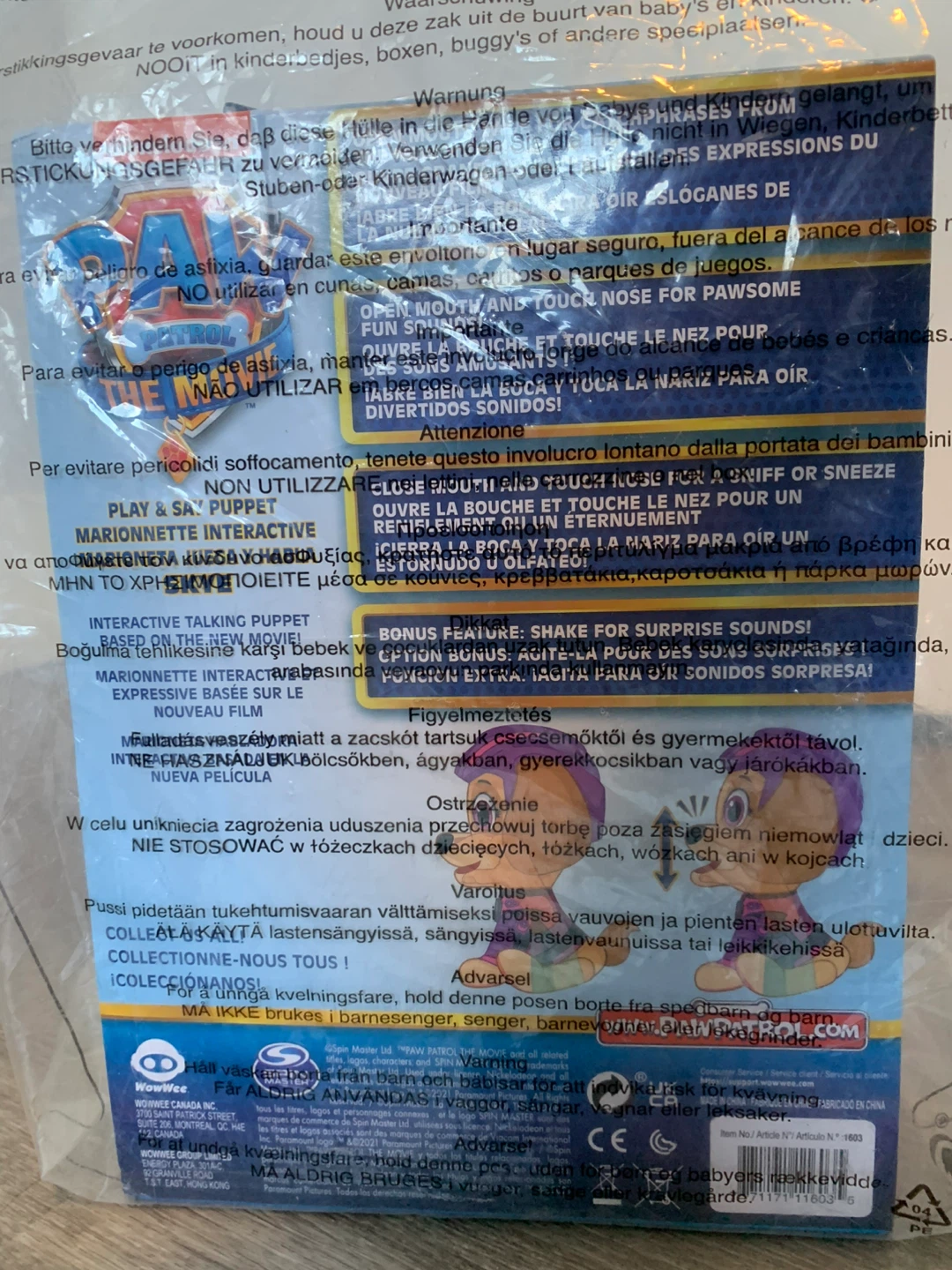 New Paw Patrol Movie Skye Interactive Puppet - photo 3
