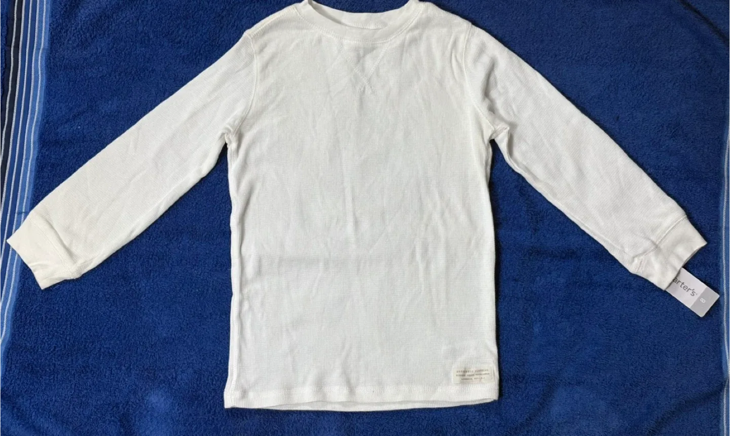 Carter's Size 8 White Long Sleeve Shirt - New