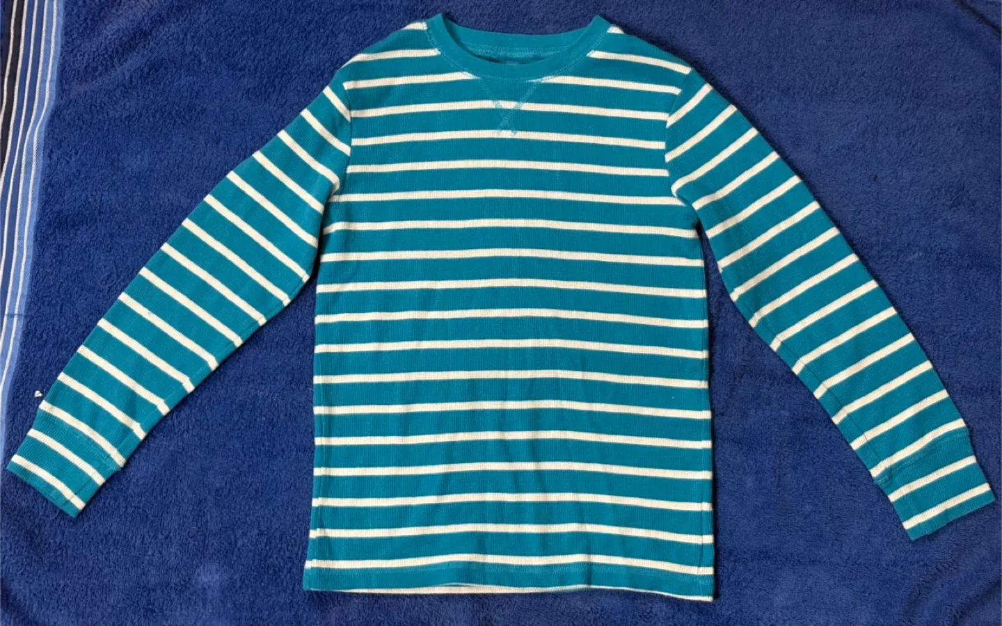 The Children's Place Striped Long Sleeve Shirt - Size M (7/8)