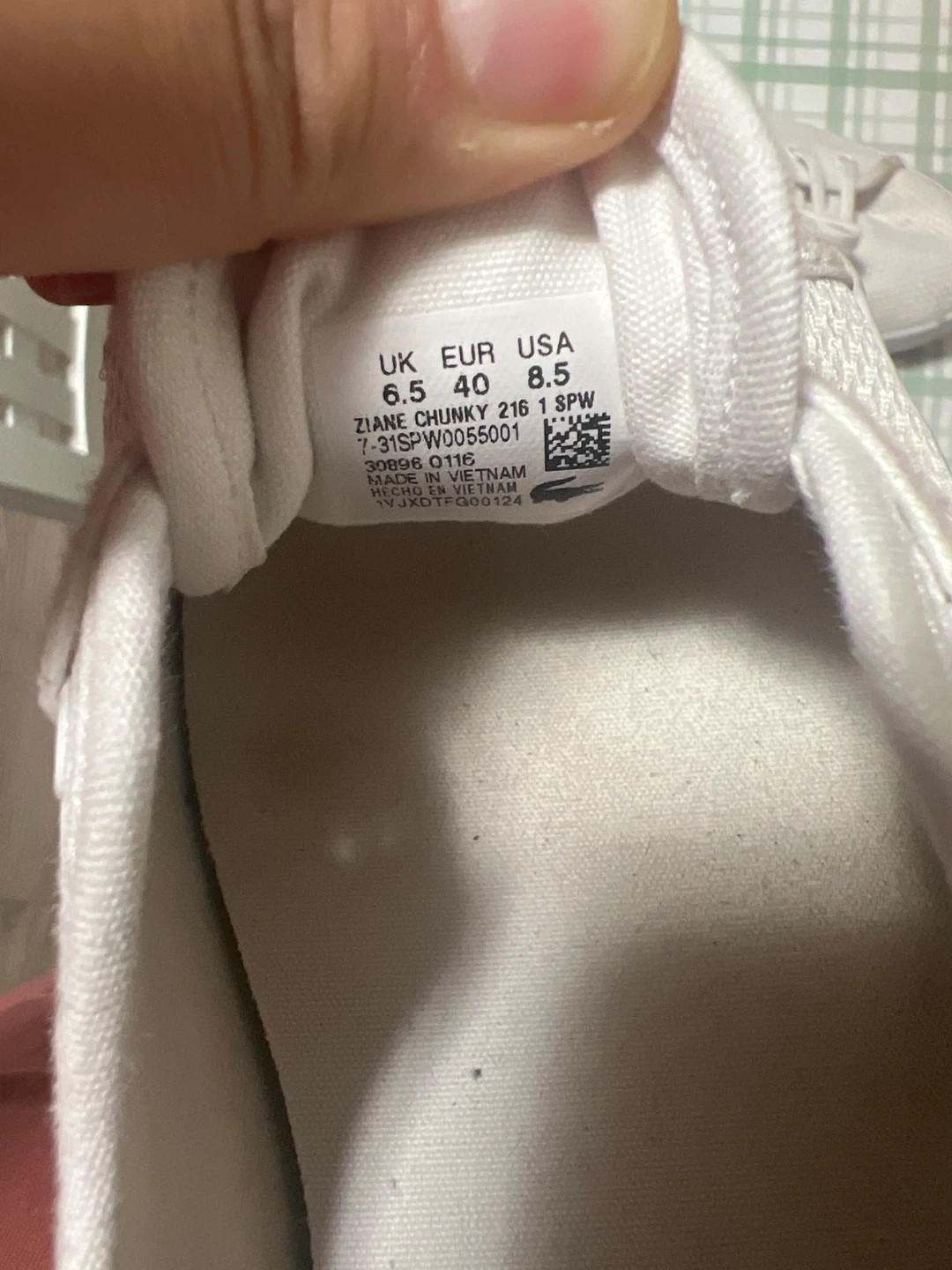 Lacoste Ziane Chunky 216 1 White Shoes - Size 8.5 - photo 3
