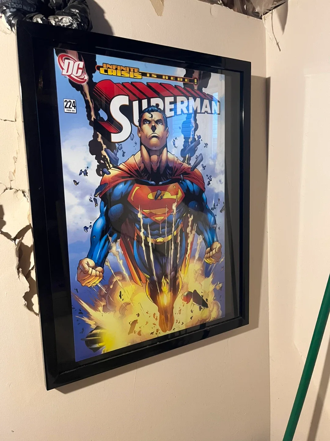 Framed Superman Comic Book Art
