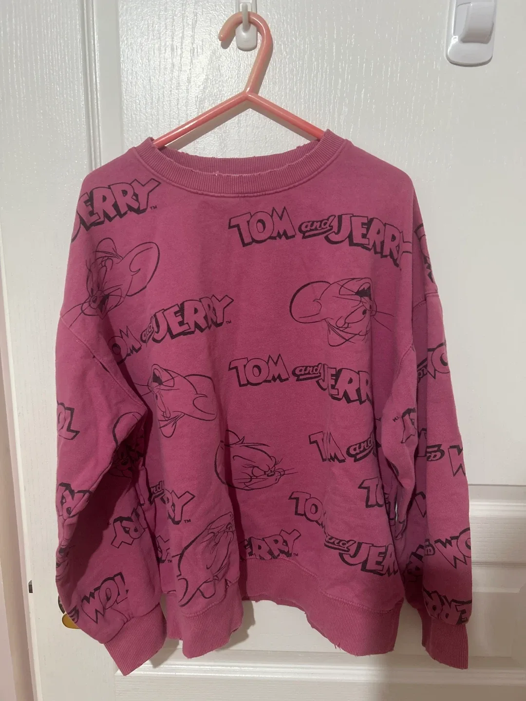 Tom and Jerry Pink Crewneck