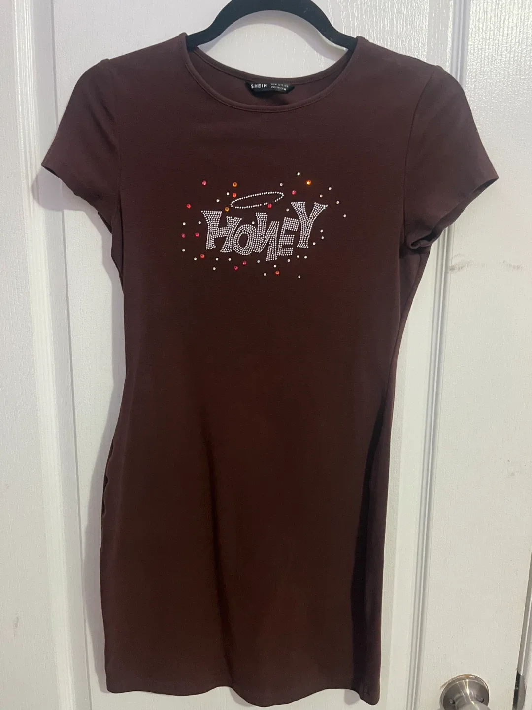 SHEIN Brown Mini Dress - Size S