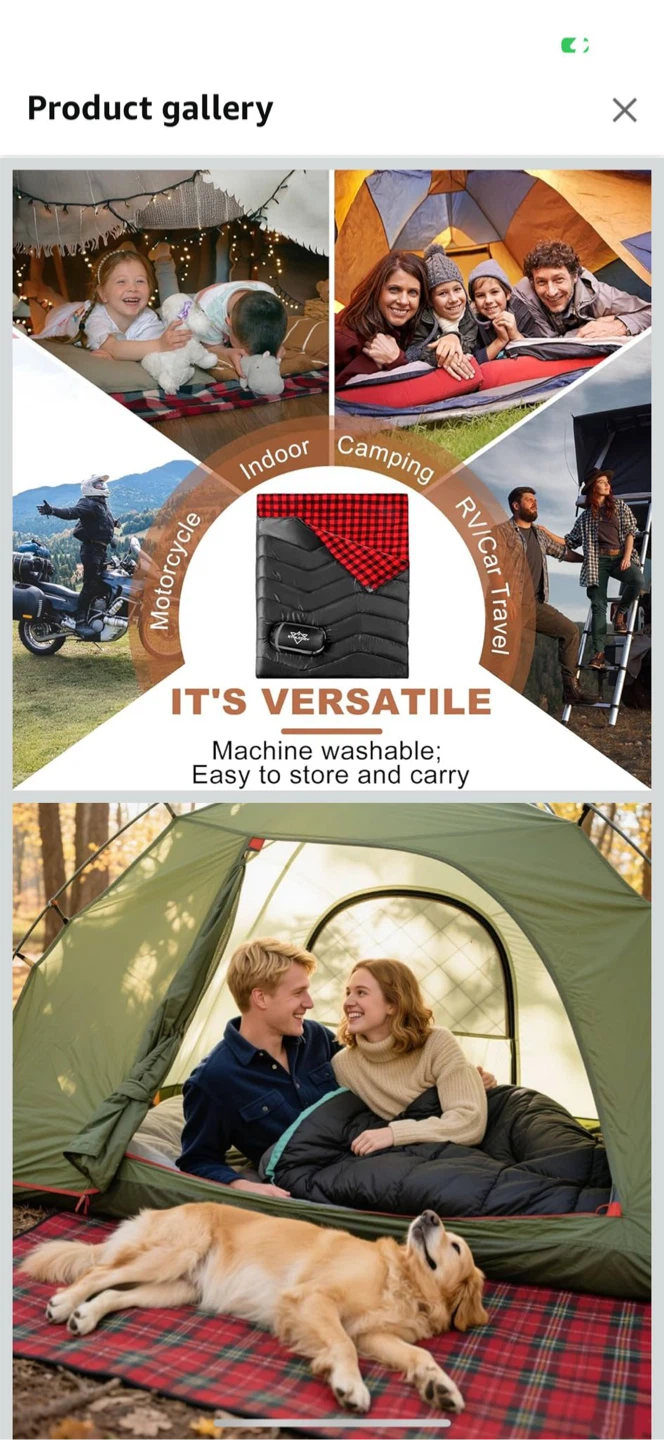 Stolcozy Double Sleeping Bag - Indoor/Outdoor Camping - photo 4