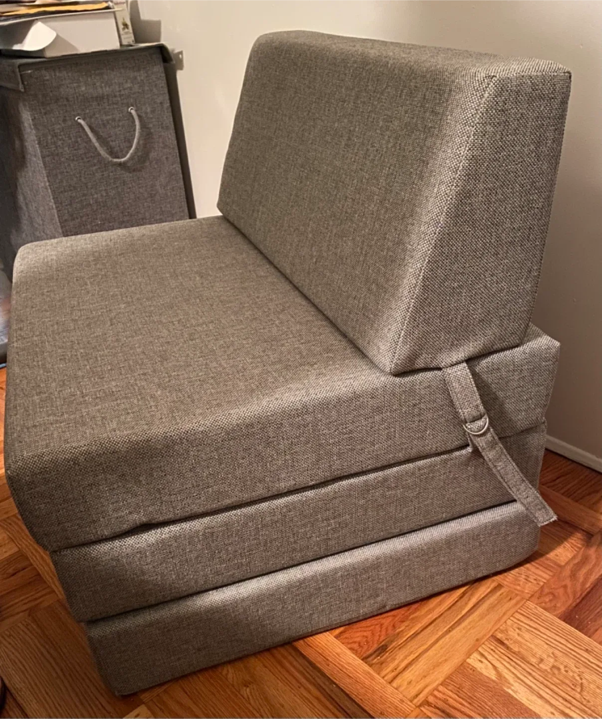 Grey Folding Foam Mattress Sofa Bed