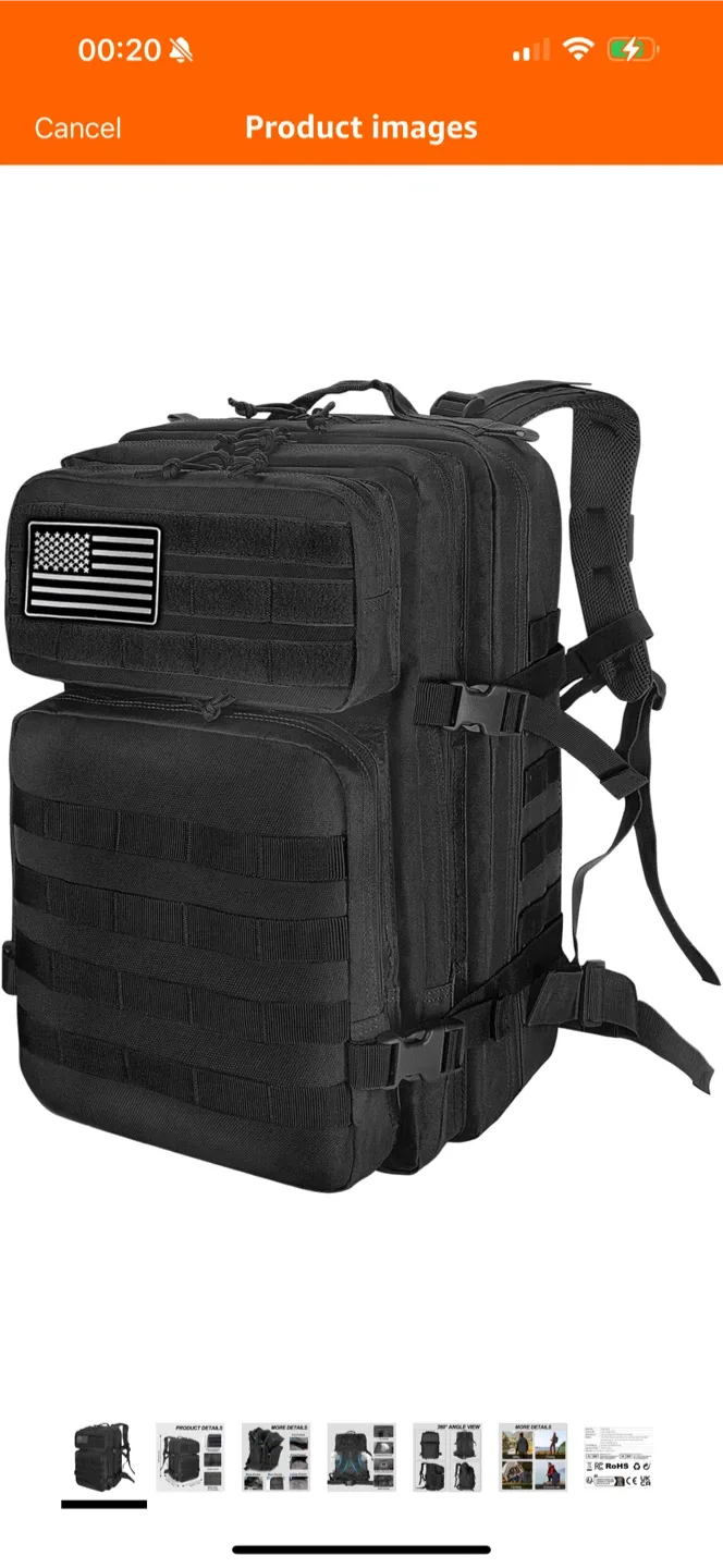 Black Tactical Backpack