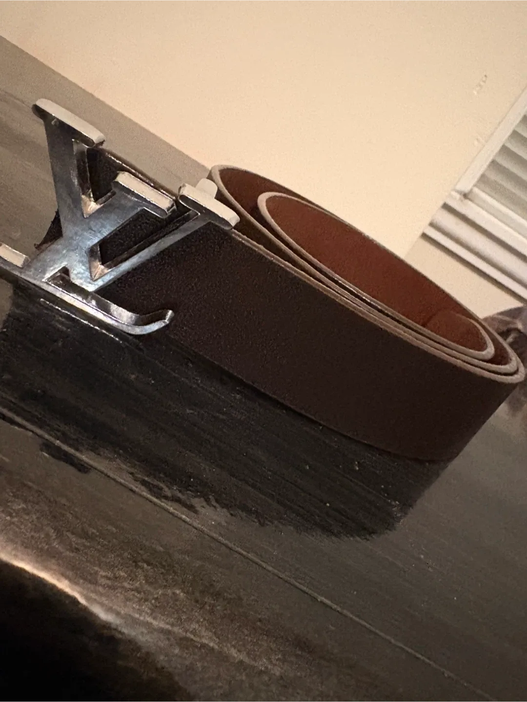 Louis Vuitton Brown Leather Belt