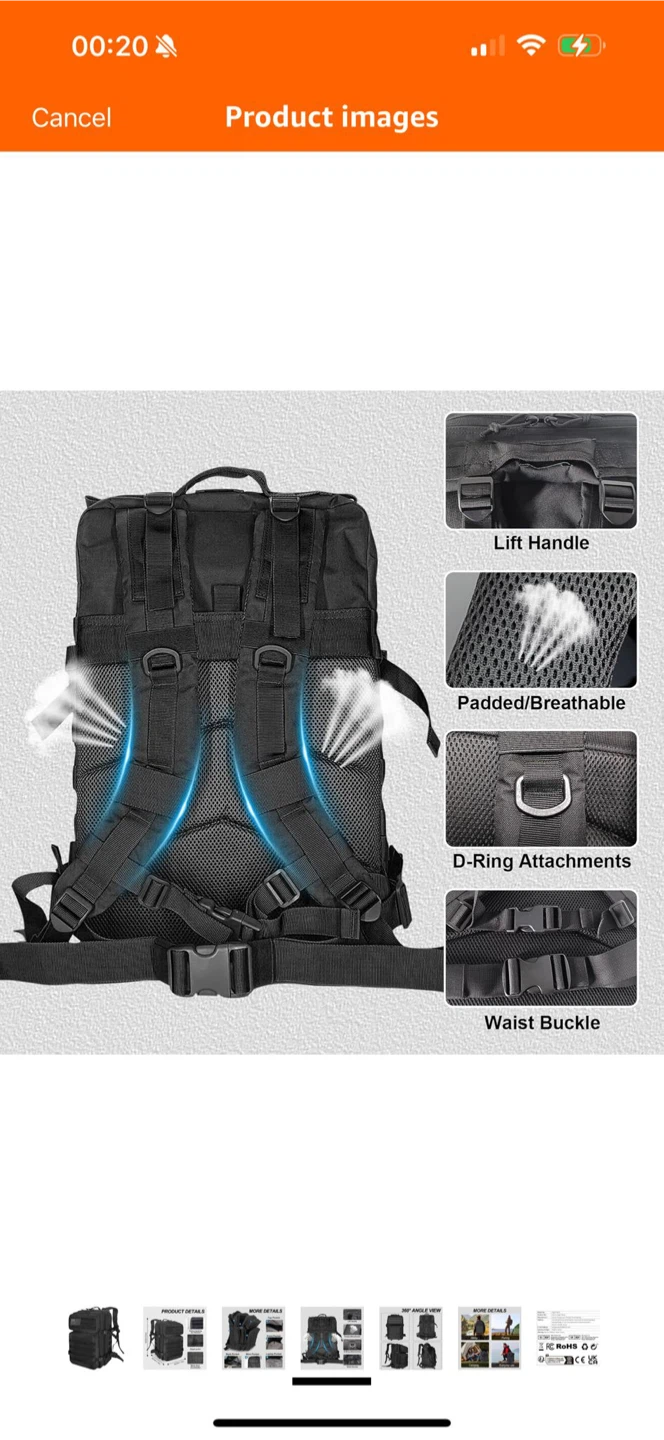 Black Tactical Backpack - photo 4