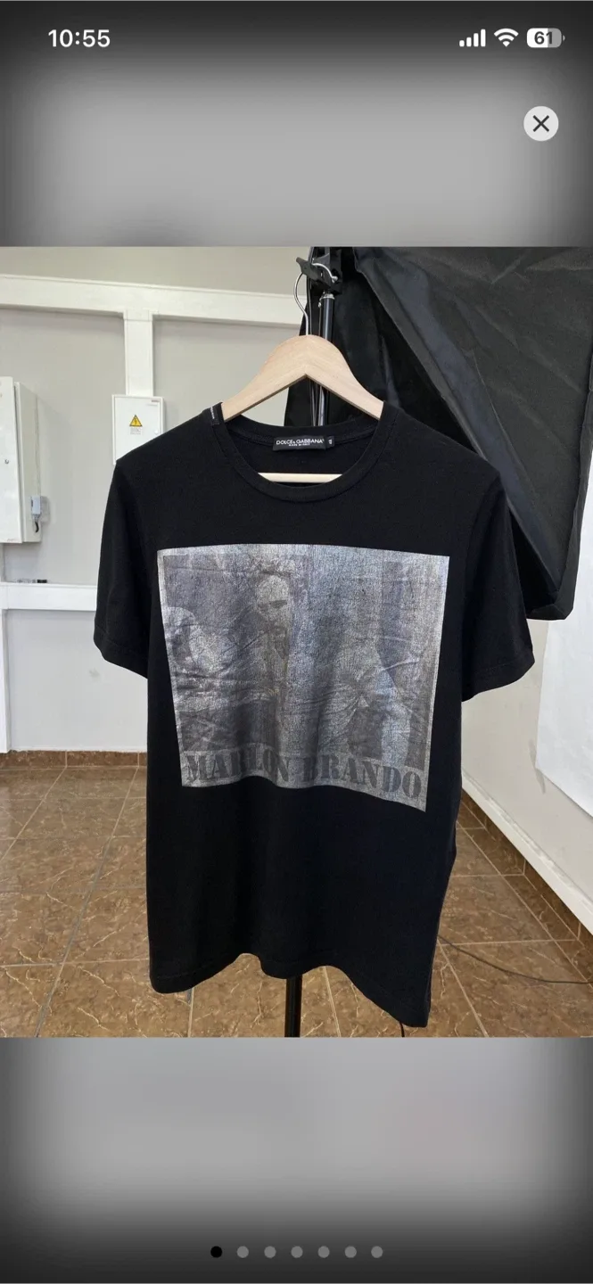 Dolce & Gabbana Black Marlon Brando T-Shirt Size 43
