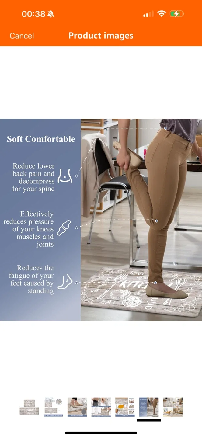 Kitchen/Bathroom Floor Mat Set - Soft & Durable image indicator(2)