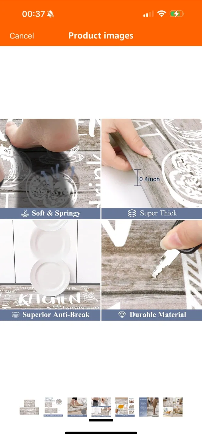 Kitchen/Bathroom Floor Mat Set - Soft & Durable image indicator(4)