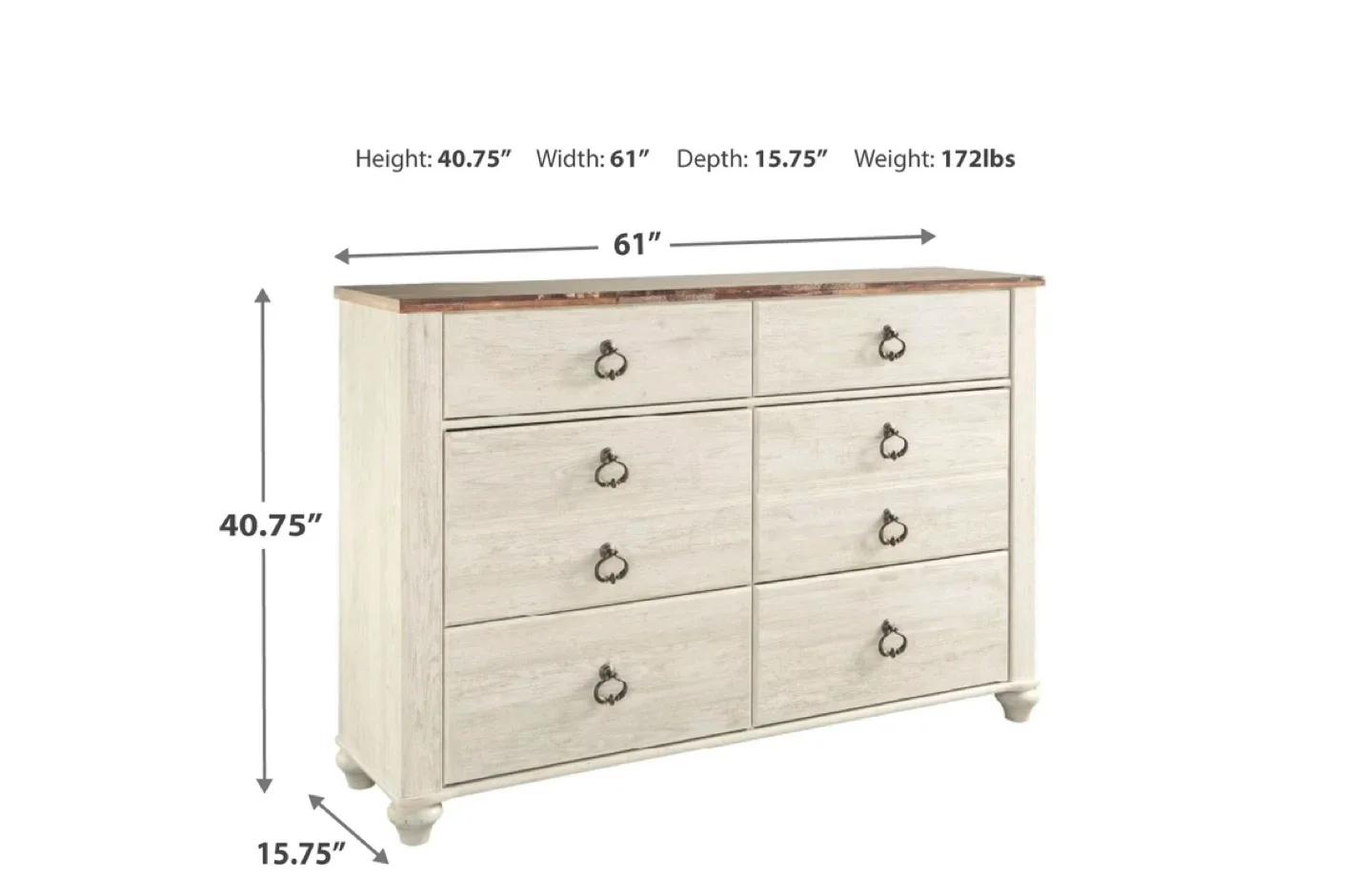 Brand New 6 Drawer Dresser Never Used Free Delivery image indicator(2)