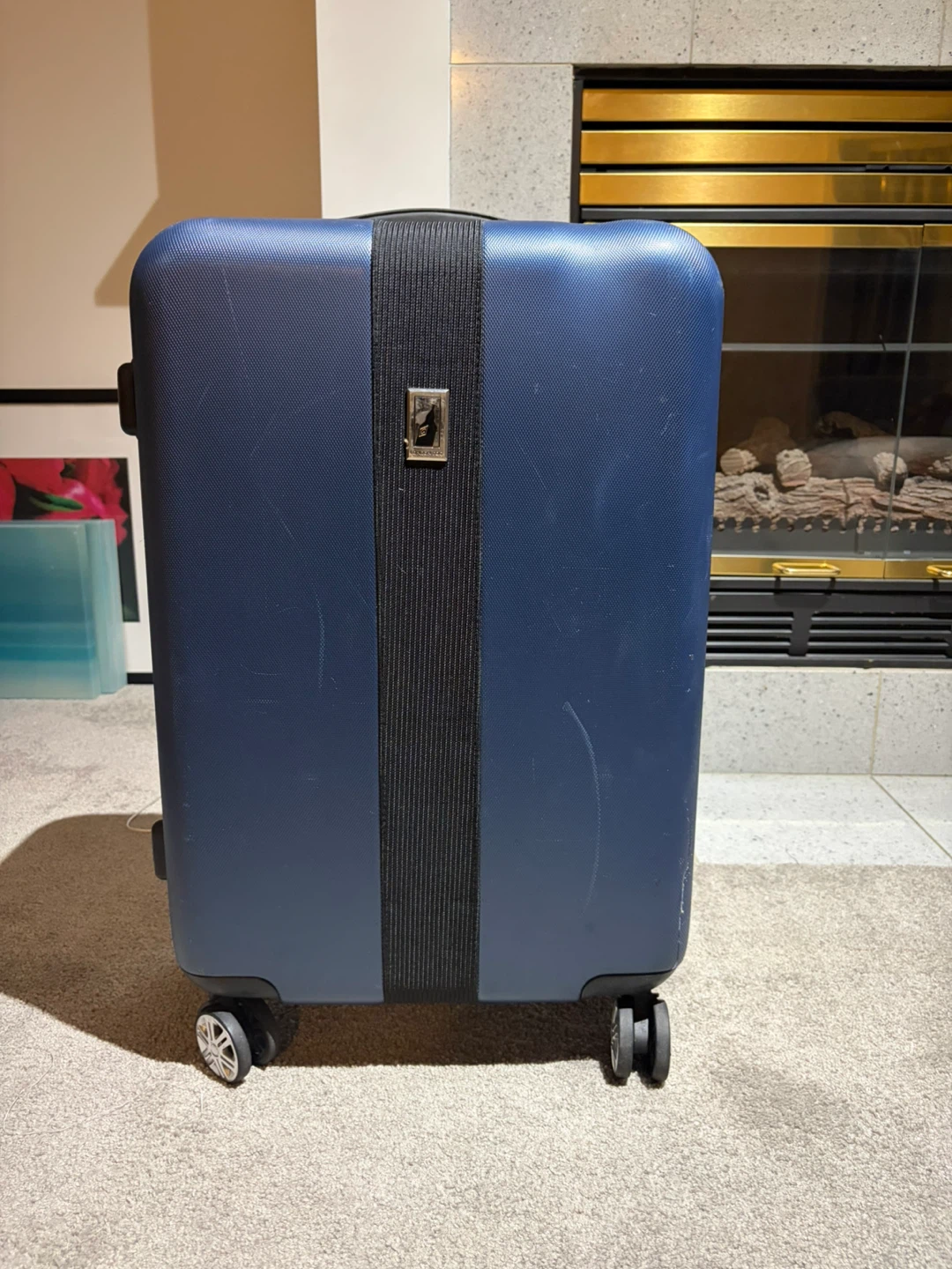 Navy Blue IT Luggage Suitcase