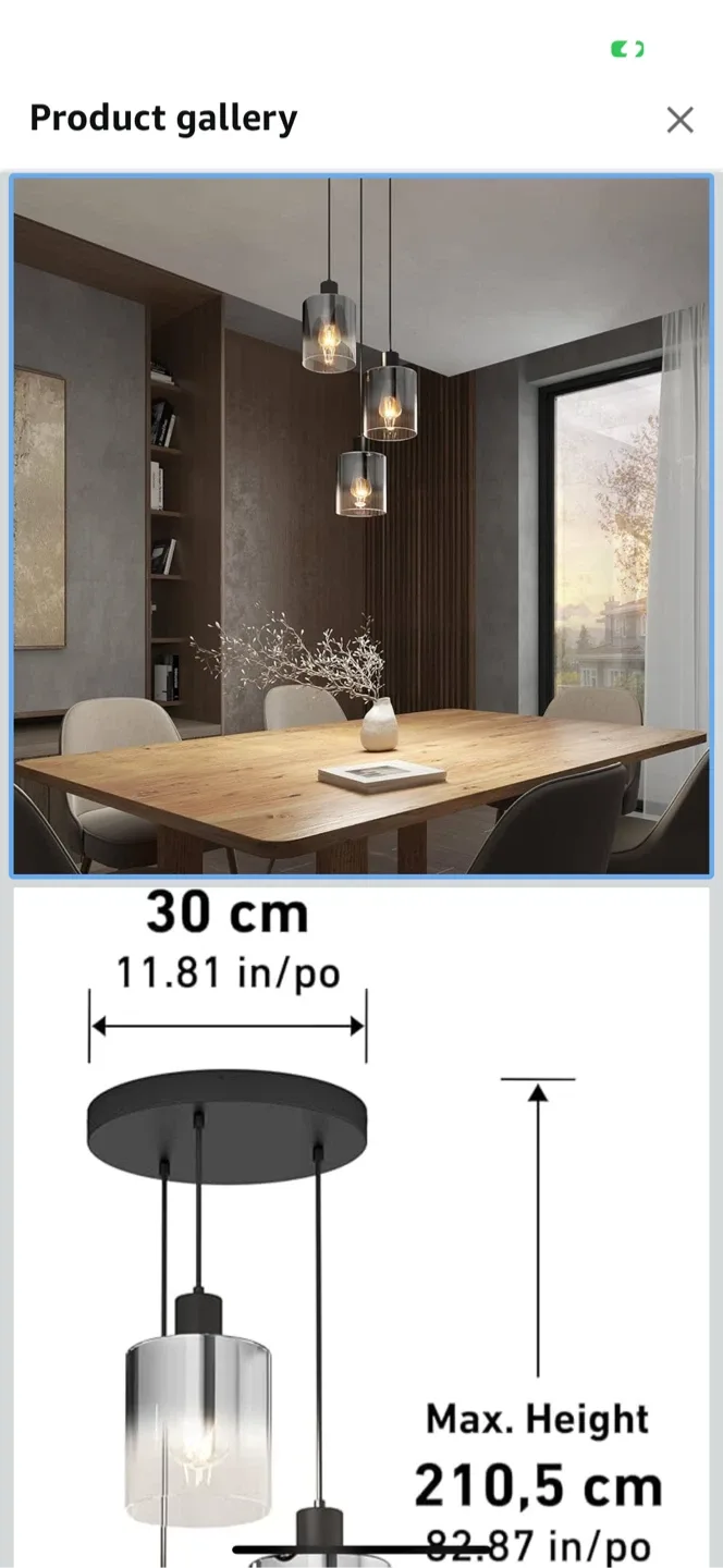 Artika Haze 3-Light Pendant Light - Like New! image indicator(2)