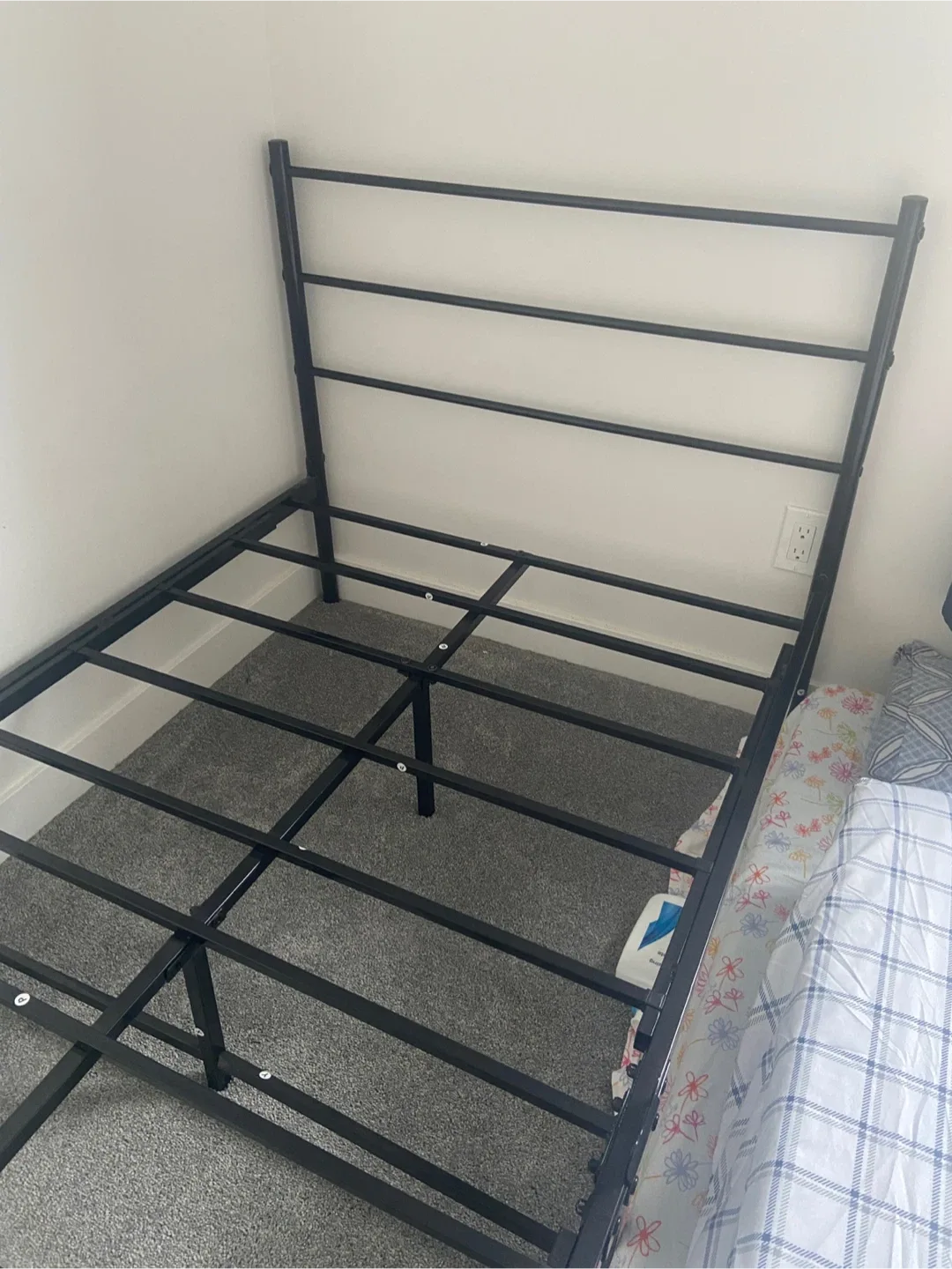 Black Metal Bed Frame - Twin Size