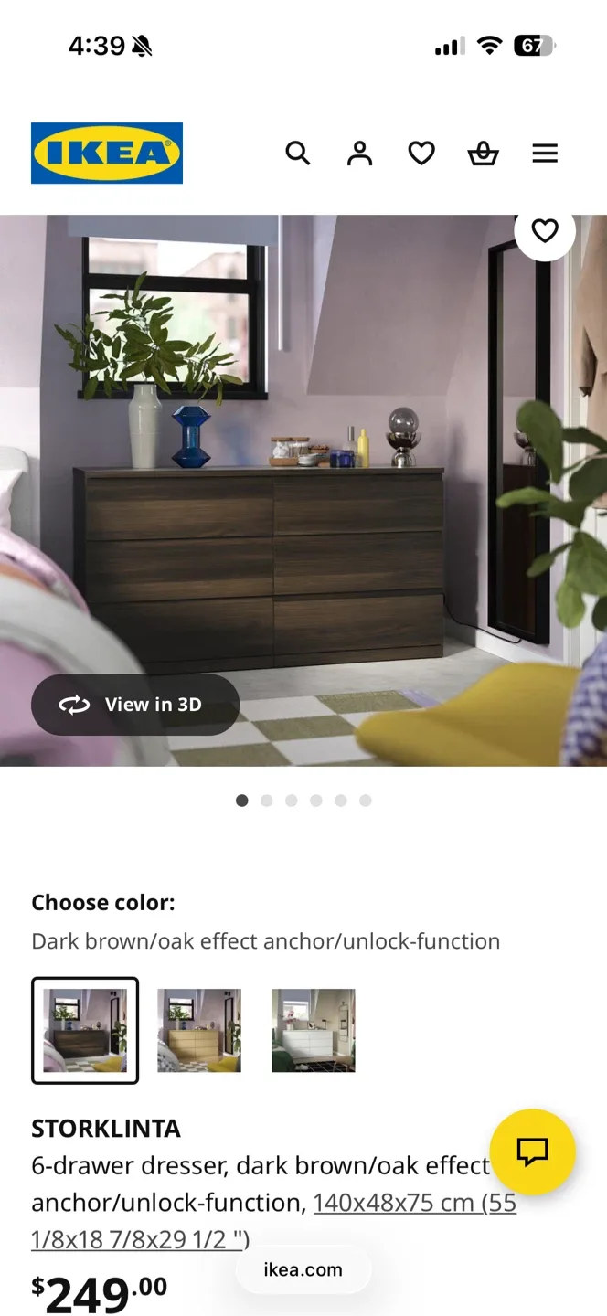 IKEA STORKLINTA 6-Drawer Dresser