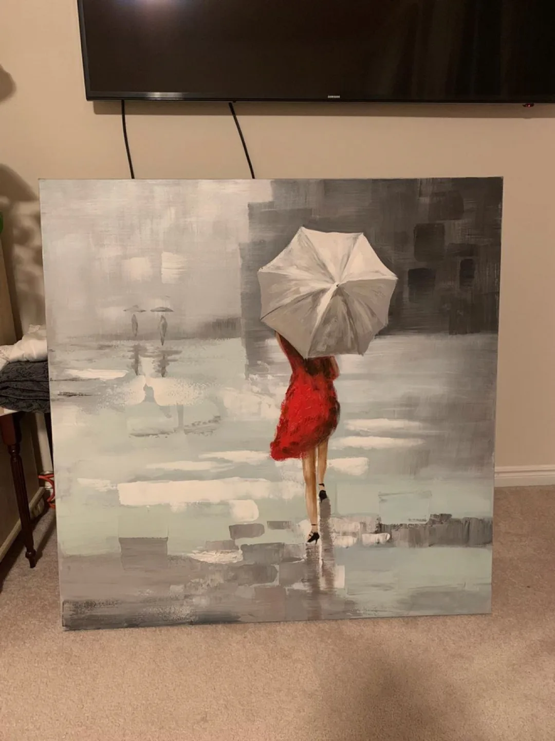 Woman with Umbrella Painting