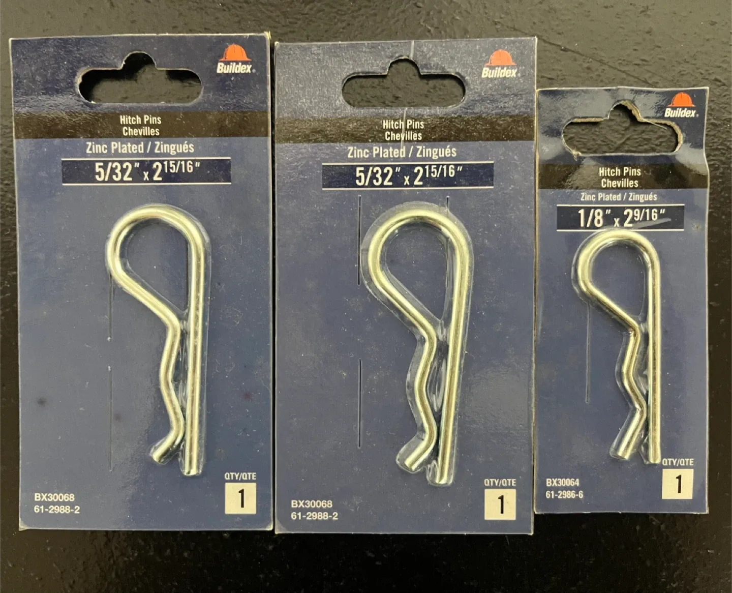 Buildex Hitch Pins - Zinc Plated