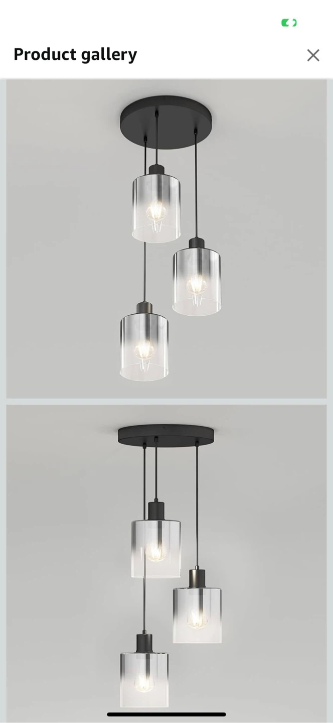 Artika Haze 3-Light Pendant Light - Matte Black - photo 3