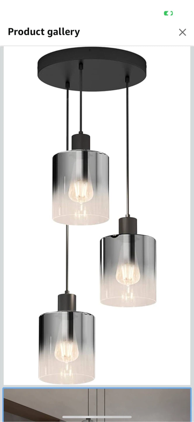 Artika Haze 3-Light Pendant Light - Matte Black - photo 4