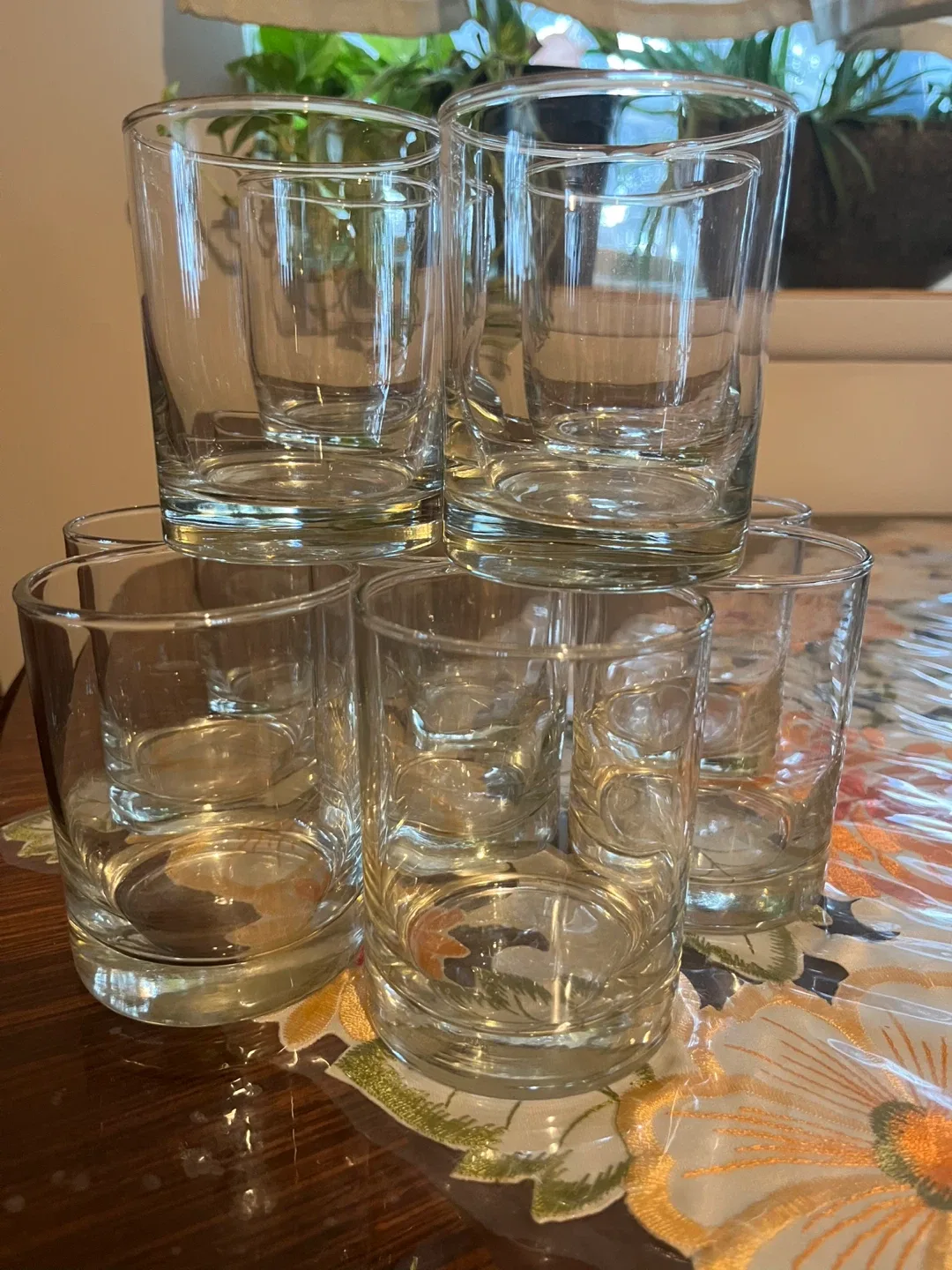 Set of 12 Clear Drinking Glasses