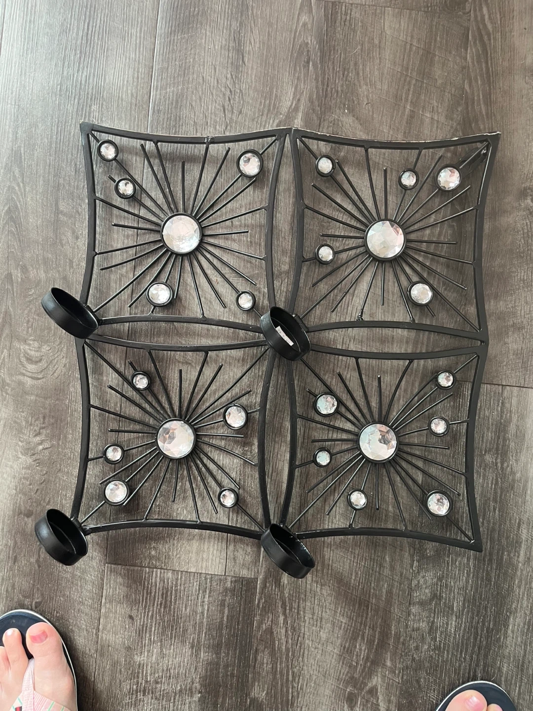 Set of 4 Metal Candle Holders