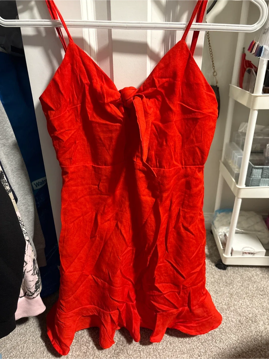 Red Spaghetti Strap Dress