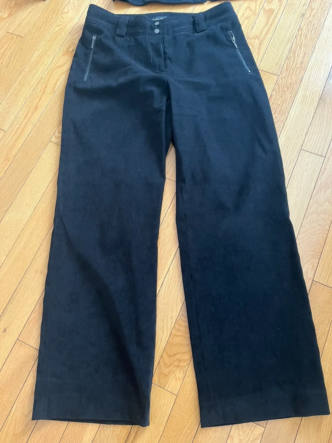 Black Suede Shirt & Pant Set image indicator(2)