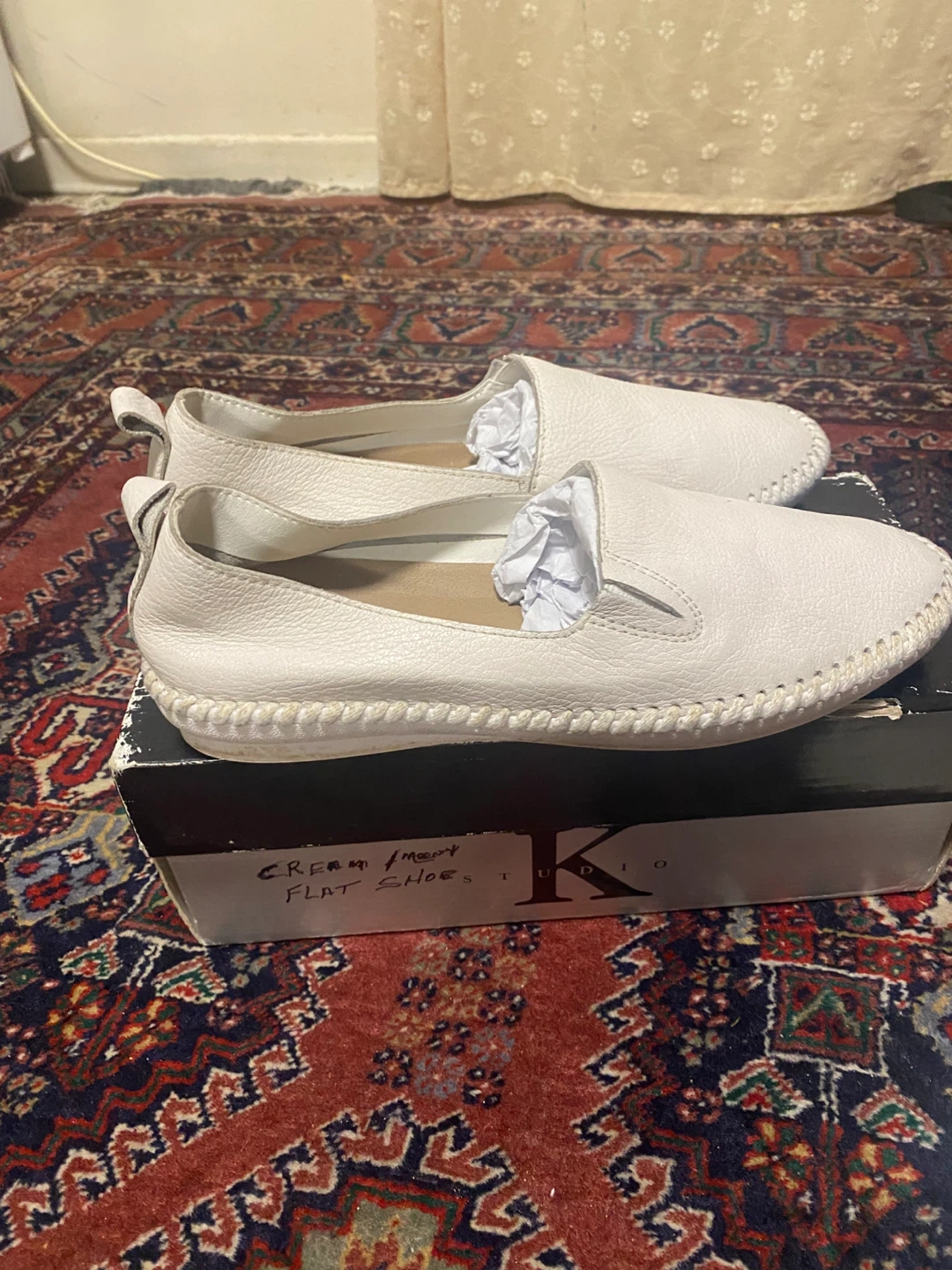 K Studio Cream/Ivory Flat Shoes - photo 3