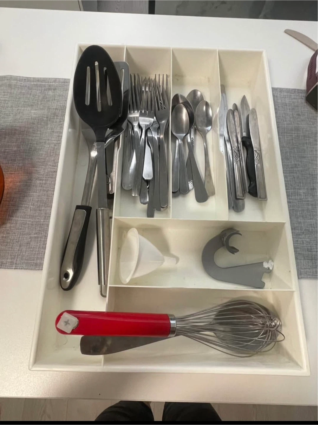Drawer Organizer with Kitchen Utensils